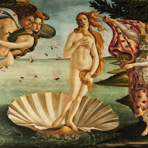 Sandro Botticelli : The Birth of Venus 1484 Canvas Gallery Wrapped or Framed Giclee Wall Art Print D3560 image 1