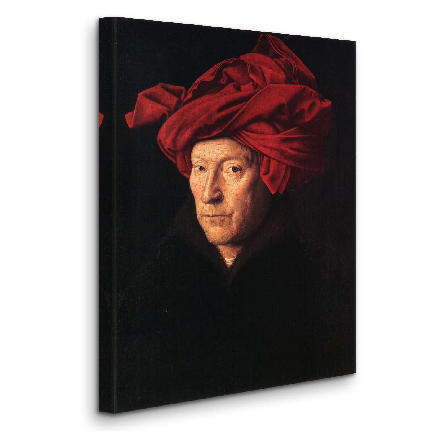 L'homme Au Turban Rouge De Van Eyck Jan van Eyck : Portrait of a Man in a Red Turban 1433 Canvas | Etsy