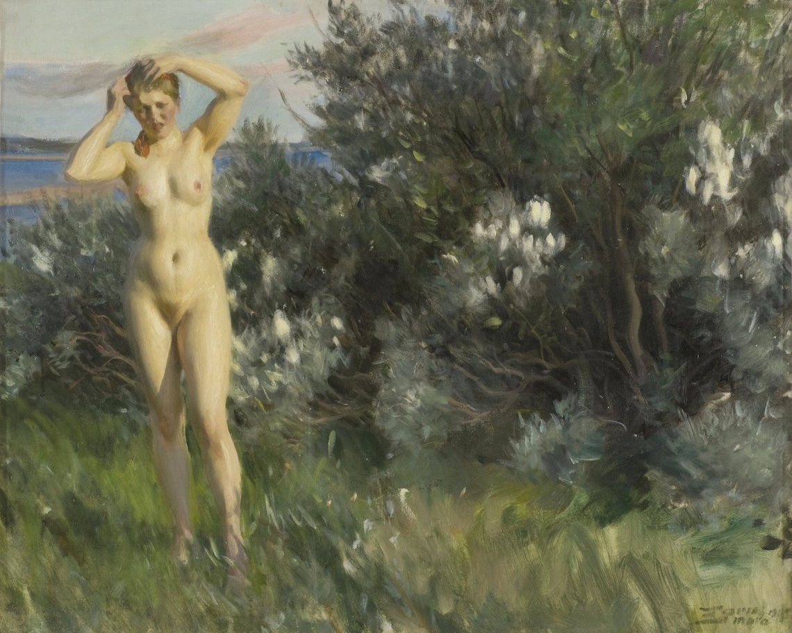 Anders Zorn  By Lake Siljan 1905 Canvas Gallery Wrapped image 1