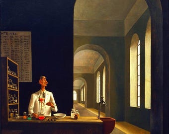 Franz Sedlacek: El Químico (1932) Impresión giclée sobre lienzo, enmarcada o envuelta digitalmente (D6050)