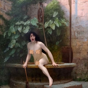 Jean-Léon Gérôme : Truth Coming Out of Her Well (1896) Canvas Gallery Wrapped or Framed Giclee Wall Art Print (D6045)