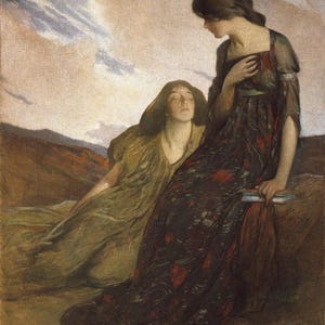John White Alexander : Memories (1903) Gallery Wrapped or Framed Giclee Wall Art Print Digitally Remastered (D6050)
