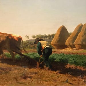 Rosa Bonheur: Aratura (1854) Stampa artistica su tela incorniciata o avvolta in una galleria d'arte Giclée, rimasterizzata digitalmente (D3560)