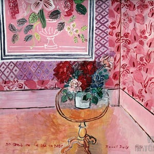 Raoul Dufy: Parigi 30 anni o la vita in rosa (1931) Stampa artistica da parete Giclée su tela, incorniciata o avvolta in una galleria, rimasterizzata digitalmente (D4560)
