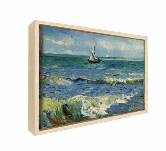 Vincent Van Gogh Seascape Near Les Saintes maries de la mer 1888 Canvas Gallery Wrapped or Framed Giclee Wall Art Print D4560 Etsy