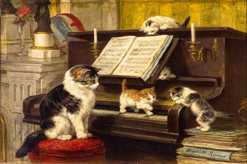 Henriette Ronner-Knip  La lección de piano 1897 Galería de imagen 1