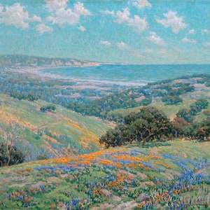 Granville Redmond : Malibu Coast Spring 1929 Canvas Gallery Wrapped or Framed Giclee Wall Art Print D5060 image 1