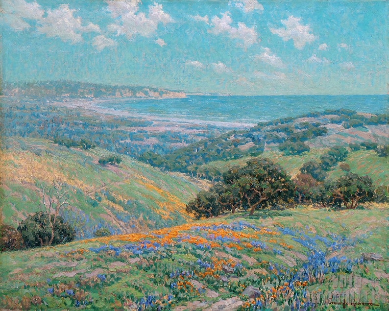 Granville Redmond : Malibu Coast Spring 1929 Canvas Gallery Wrapped or Framed Giclee Wall Art Print D5060 image 1