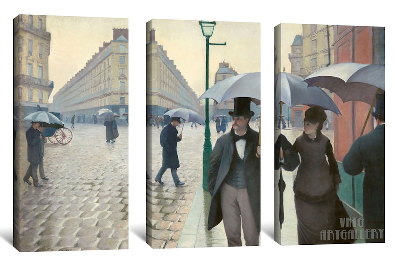 Gustave Caillebotte Rue De Paris Temps De Pluie 1877 Etsy