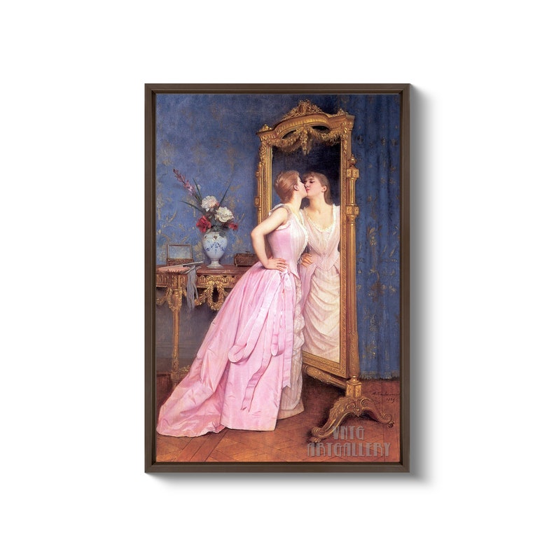 Auguste Toulmouche : Vanity 1890 Canvas Gallery Wrapped - Etsy