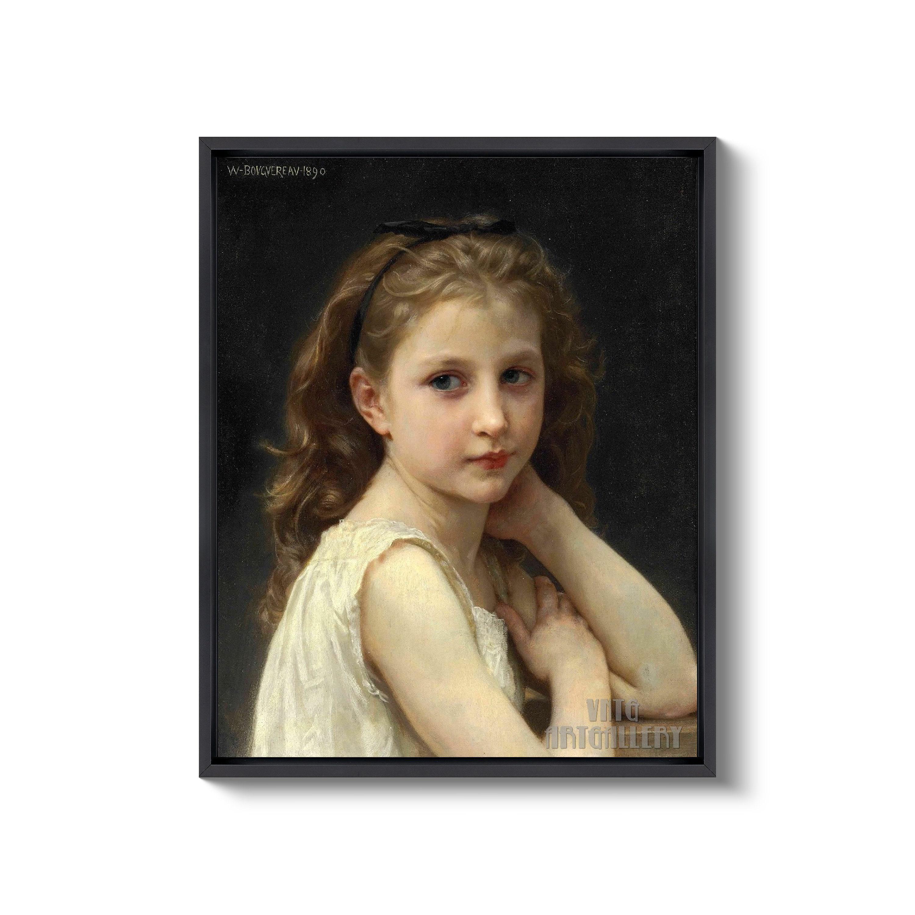 ウィリアム・アドルフ・ブグロー：少女の頭部（1890年）キャンバス