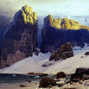 Eugen Bracht: The Shore of Oblivion (1911) Stampa artistica da parete Giclée su tela, incorniciata o avvolta in una galleria, rimasterizzata digitalmente (D3060)