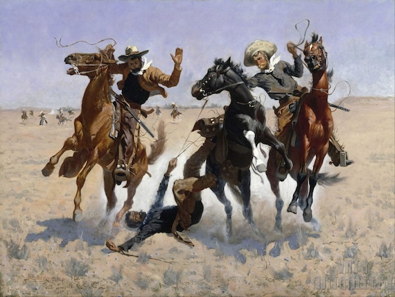Frederic Remington : Aiding a Comrade (1890) Canvas Gallery Wrapped or Framed Giclee Wall Art Print Digitally Remastered (D4560)