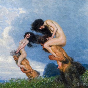 Maximilian Lenz: Lussuria estiva (1906) Stampa artistica da parete Giclée su tela, incorniciata o avvolta in una cornice, rimasterizzata digitalmente (D4560)
