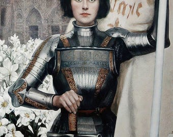 Albert Lynch: Jeanne d'Arc (1903) Leinwand Galerie Gerahmt Giclee Wand Kunst Druck Digital Remastered (D6040)