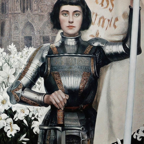 Albert Lynch: Jeanne d'Arc (1903) Leinwand Galerie Gerahmt Giclee Wand Kunst Druck Digital Remastered (D6040)