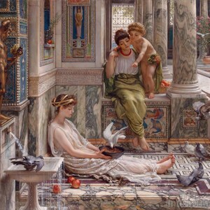 John Edward Poynter : The Corner of the Villa (1889) Canvas Gallery Wrapped or Framed Giclee Wall Art Print Digitally Remastered (D50)