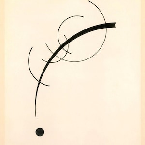 Wassily Kandinsky – Freie Kurve zum Punkt: Klang Geometrischer Kurven (1925) Leinwand Gallery Wrapped Giclee Wand Kunst Druck (D6050)