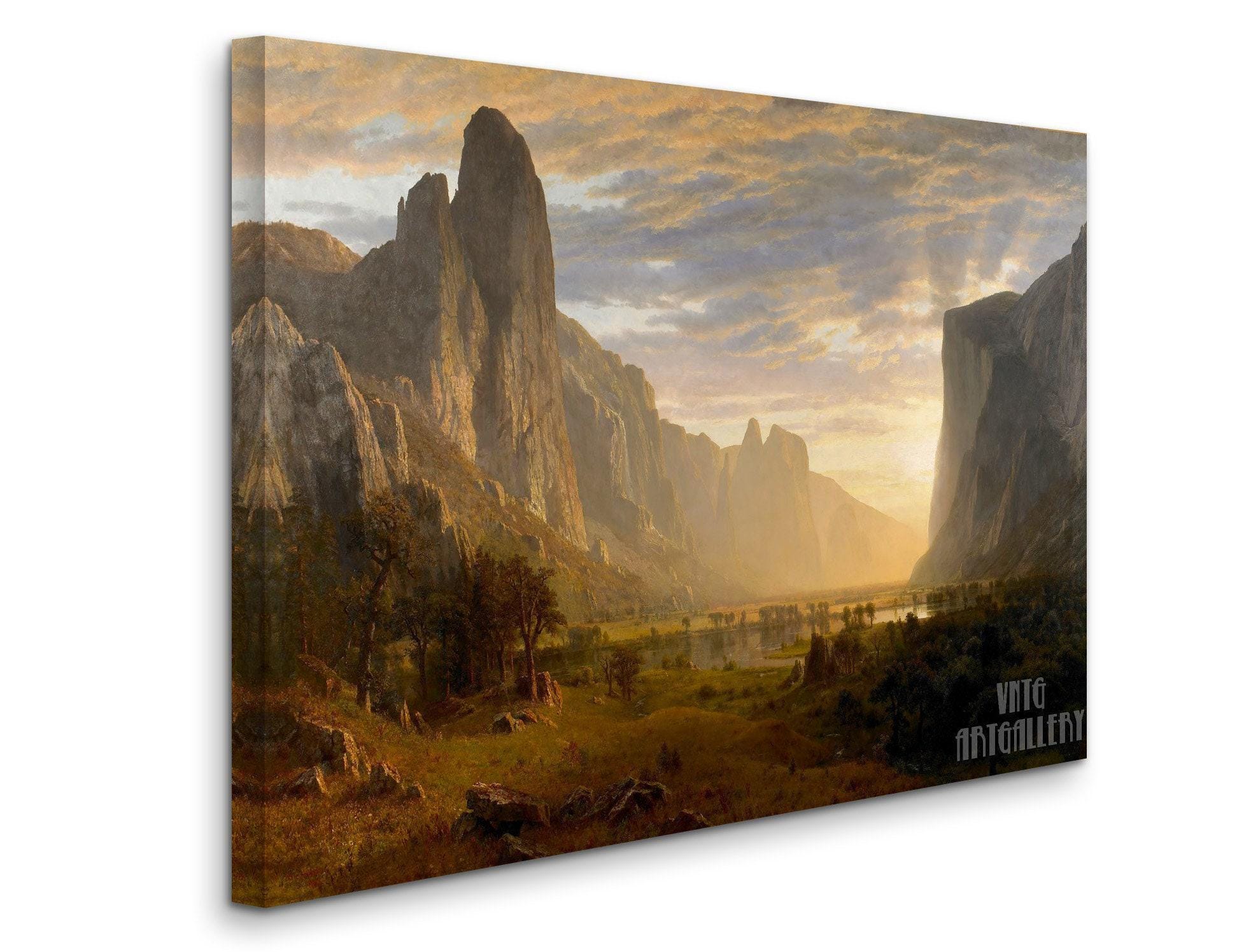 アルバート・ビアスタット：ヨセミテ渓谷を見下ろす（カリフォルニア