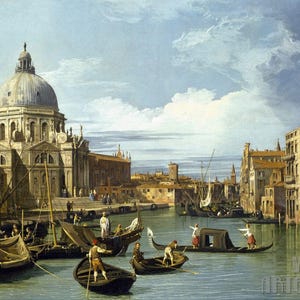 Canaletto: L'ingresso al Canal Grande Venezia (c. 1730) Stampa artistica da parete Giclée su tela con cornice o avvolto in galleria (D4060)