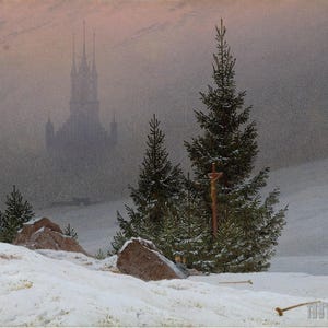Caspar David Friedrich : Winter Landscape (1811)  Canvas Gallery Wrapped or Framed Giclee Wall Art Print Digitally Remastered (D4060)