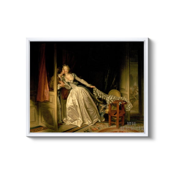 omgive hoppe Fyrretræ Jean-honoré Fragonard : the Stolen Kiss 1788 Canvas Gallery - Etsy