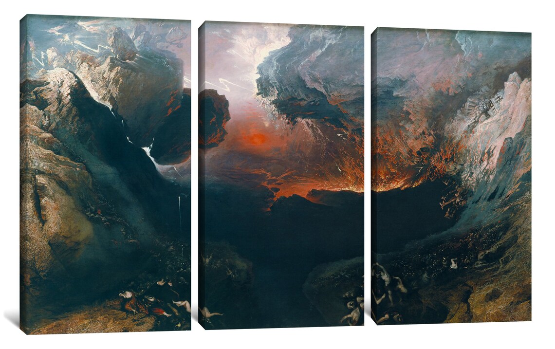 John Martin the Great Day of His Wrath 1851 Canvas Gallery Etsy