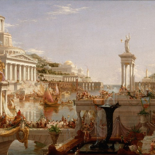 Thomas Cole : the Course of Empire Destruction 1836 Canvas - Etsy
