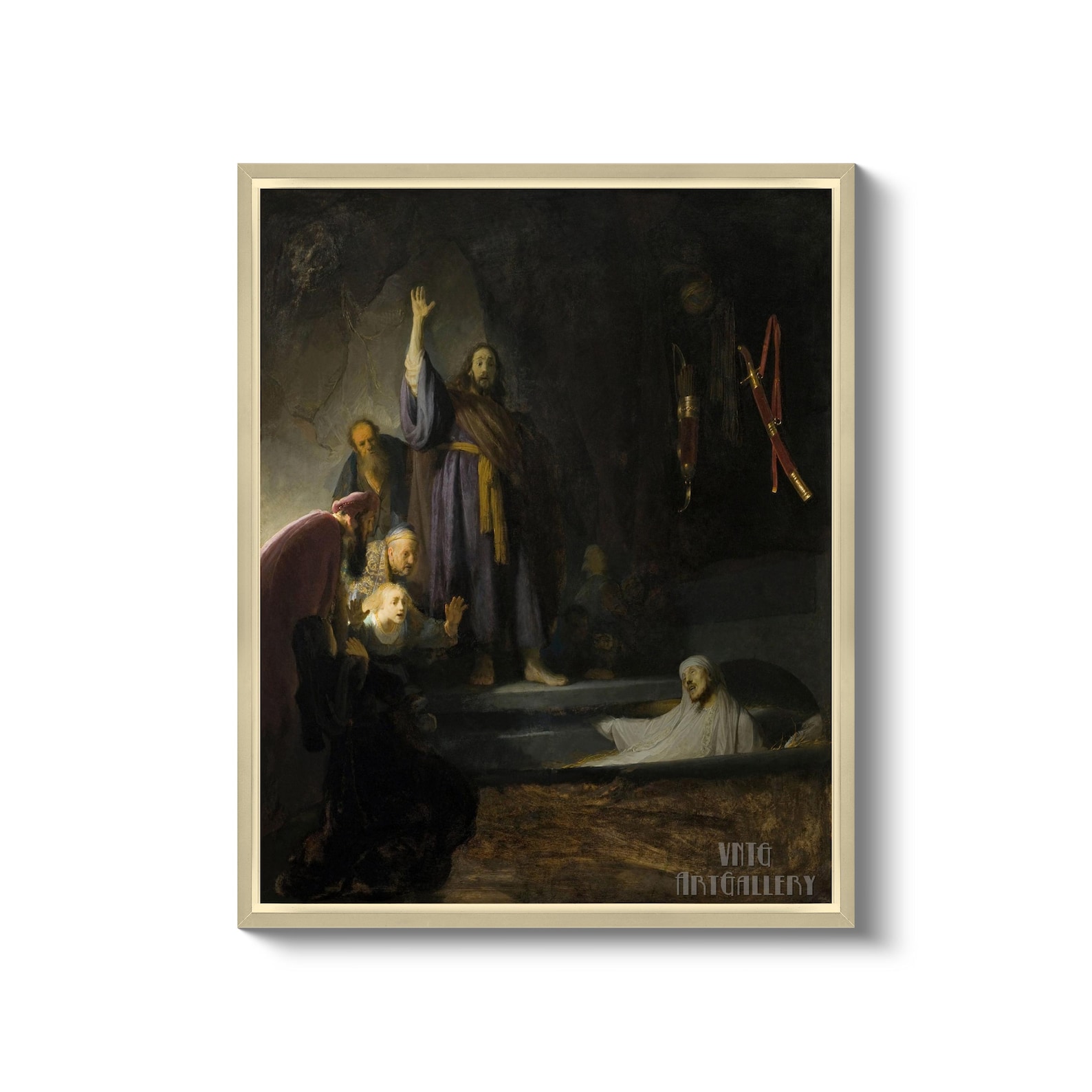 Rembrandt Van Rijn : the Raising of Lazarus (1630) Canvas Gallery ...