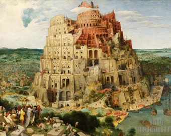 Pieter Bruegel the Elder : The Tower of Babel (Vienna) (1563) Canvas Gallery Wrapped or Framed Giclee Wall Art Print (D4560)