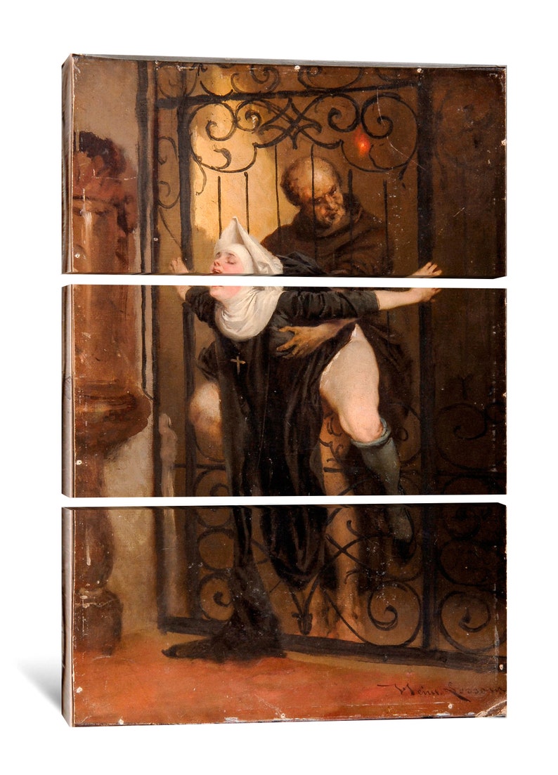 Heinrich Lossow : Die Versündigung The Sin 1880 Canvas | Etsy