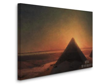 Ivan Aivazovsky : The Great Pyramid of Giza (1871) Canvas Gallery Wrapped or Framed Giclee Wall Art Print Digitally Remastered (D4060)