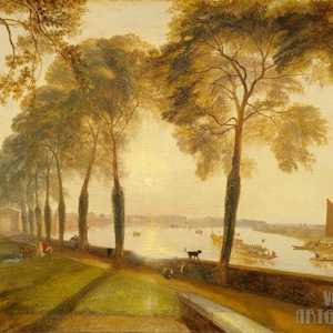Joseph Mallord William Turner : Mortlake Terrace (1827) Canvas Gallery Wrapped or Framed Giclee Wall Art Print Digitally Remastered (D4560)