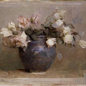 Abbott Handerson: Roses (1890) Thayer Leinwand Galerie gewickelt oder gerahmt Giclee Wandkunst Druck Digital Remastered (D4060)