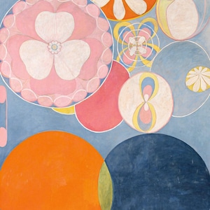 Hilma af Klint : The Ten Largest No. 2  Childhood (1907) Canvas Gallery Wrapped or Framed Giclee Wall Art Print Digitally Remastered (D6045)