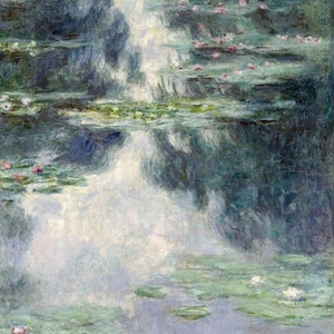 Claude Monet : Pond with Water Lilies (1907) Canvas Gallery Wrapped or Framed Giclee Wall Art Print Digitally Remastered (D6045)