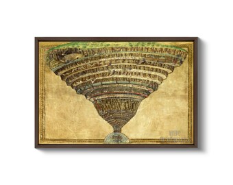 サンドロ・ボッティチェリ：地獄の地図 - ダンテ『神曲』（1485年