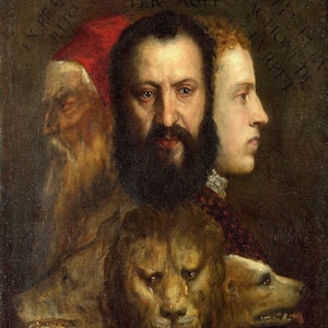 Titian : Allegory of Prudence (1563) Canvas Gallery Wrapped or Framed Giclee Wall Art Print Digitally Remastered (D6050)
