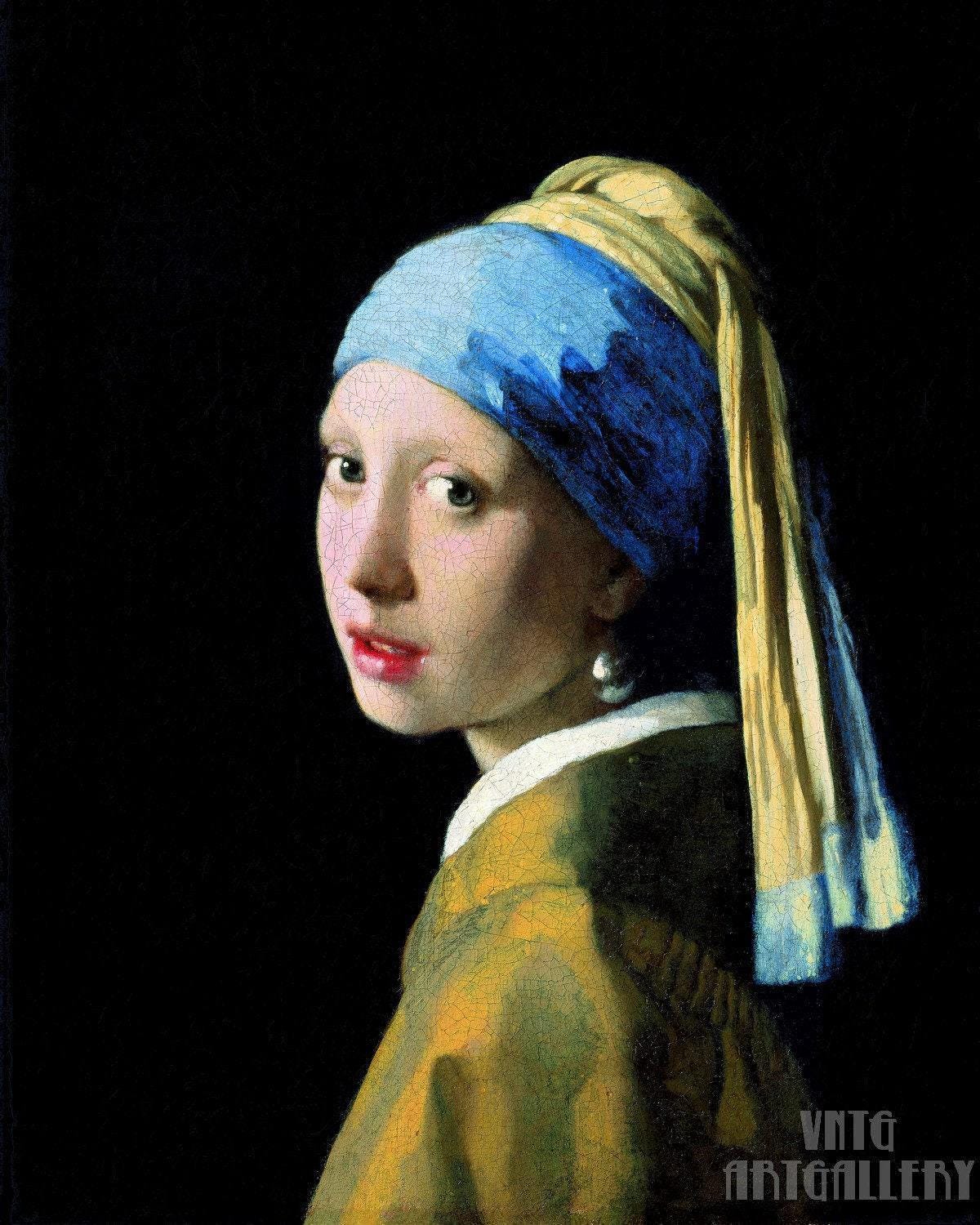 ヨハネス・フェルメール：真珠の耳飾りの少女（1665年）キャンバス