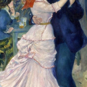 Pierre-Auguste Renoir - Suzanne Valadon - Dance at Bougival (1882) Canvas Gallery Wrapped or Framed Giclee Wall Art Print (D6030)