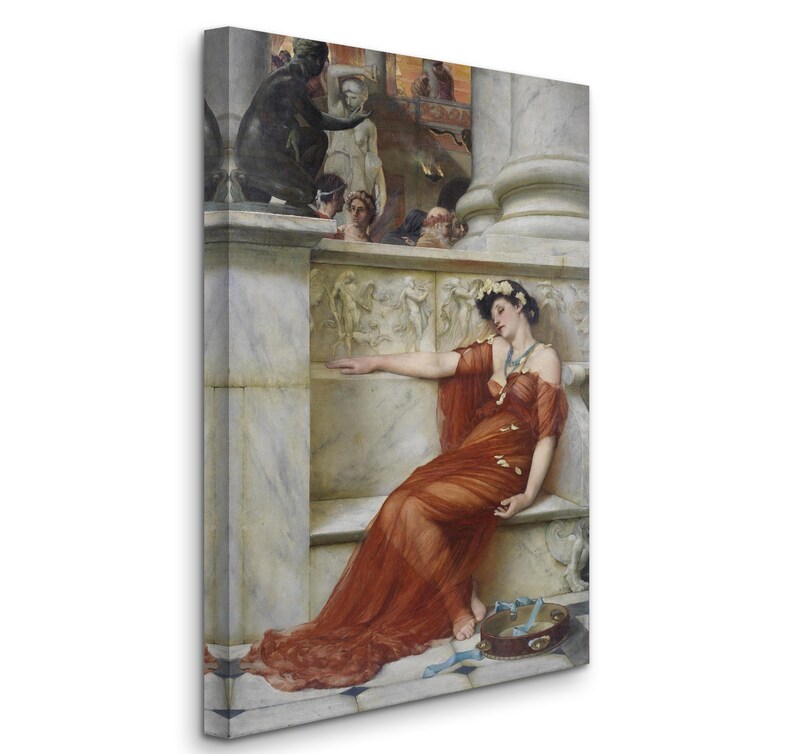 John Reinhard Weguelin D6040 The Tired Dancer 1879 Canvas Gallery Wrapped Giclee Wall Art Print