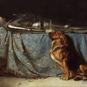 Briton Riviere : Requiescat (1888) Leinwand Gallery gewickelt oder gerahmt Giclee Wandkunst Druck Digital Remastered (D4060)