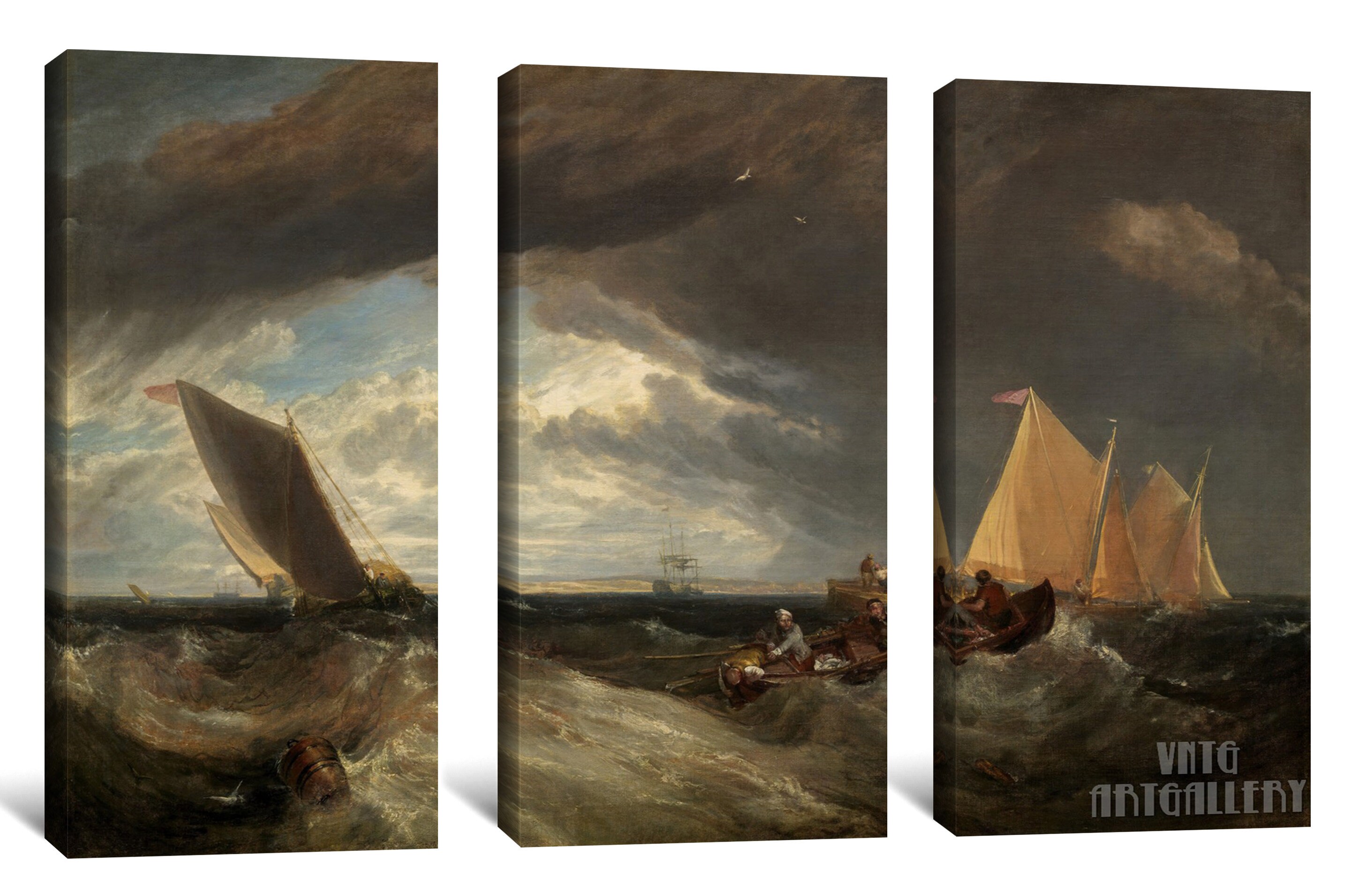 ウィリアム・ターナー：テムズ川とメドウェイ川の合流点（1807年