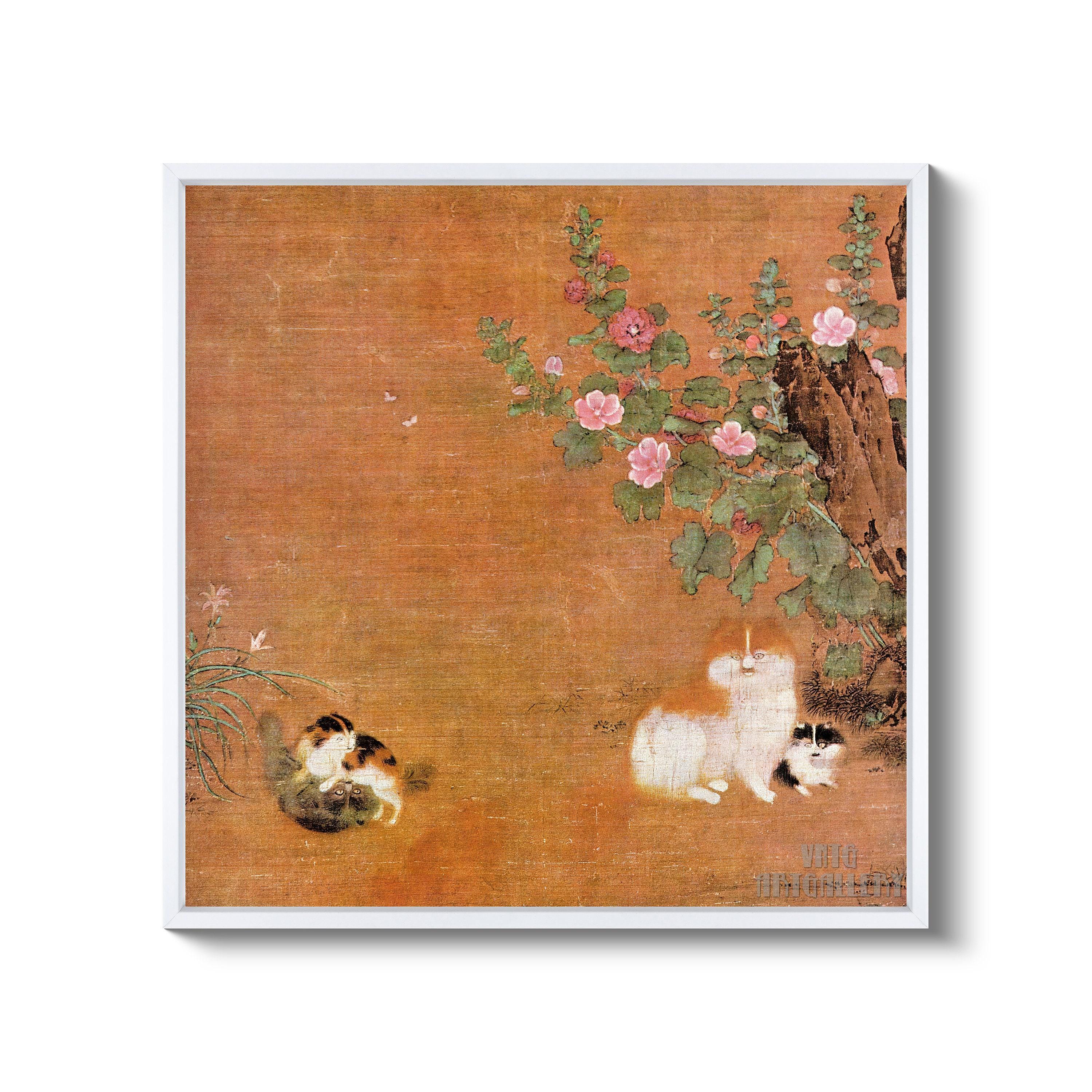 原画】猫の肖像画「Vivid」／油彩額入り 絵画 猫心～にゃん