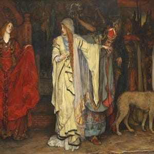 Edwin Austin Abbey : King Lear, Act I  Scene I (1898) Canvas Gallery Wrapped or Framed Giclee Wall Art Print Digitally Remastered (D3060)