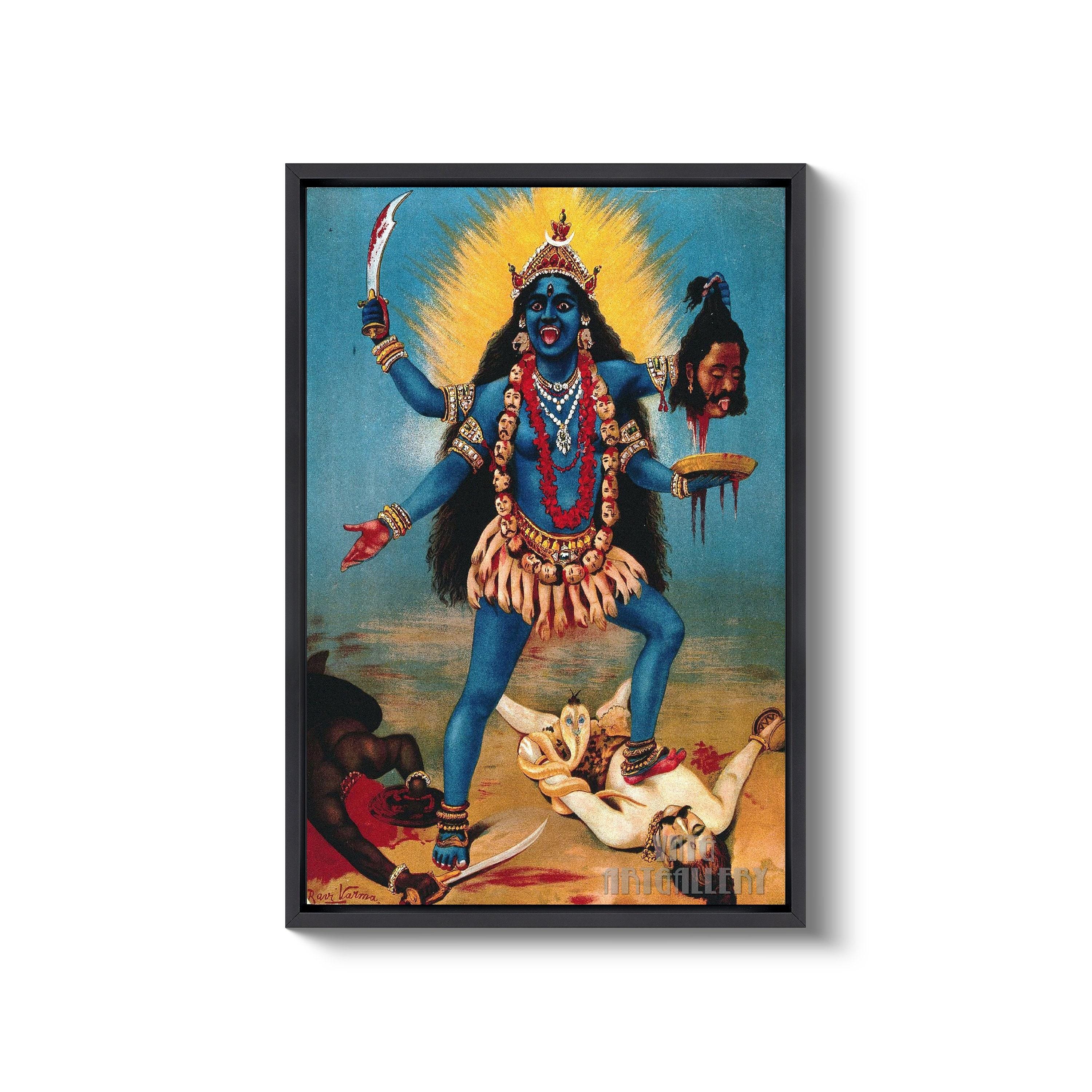 Raja Ravi Varma : Goddess Kali (c1910) Canvas Gallery Wrapped Giclee ...