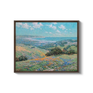 Granville Redmond : Malibu Coast Spring 1929 Canvas Gallery Wrapped or Framed Giclee Wall Art Print D5060 Brown Floating Frame Canvas