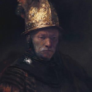 Rembrandt van Rijn : The Man with the Golden Helmet (1650) Canvas Gallery Wrapped or Framed Giclee Wall Art Print (D6045)