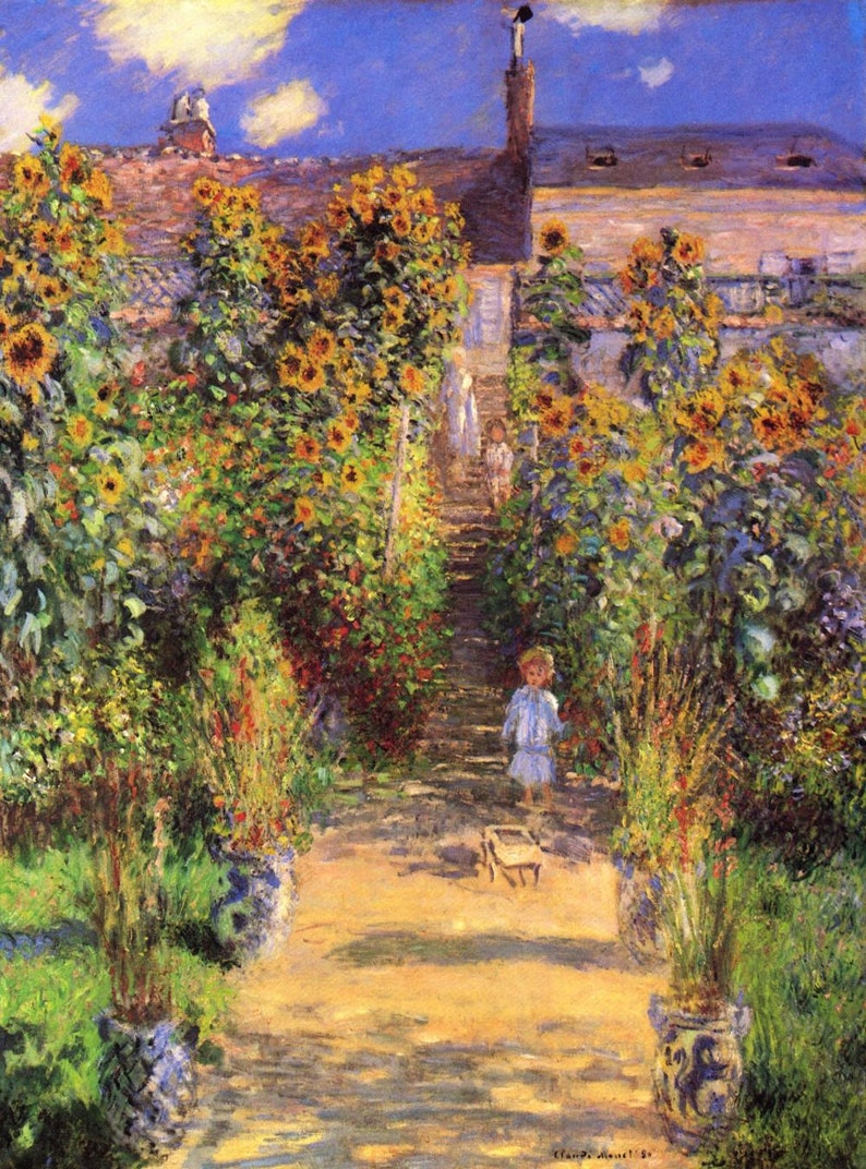 Claude Der Garten des Künstlers in Vétheuil 1880 Etsy