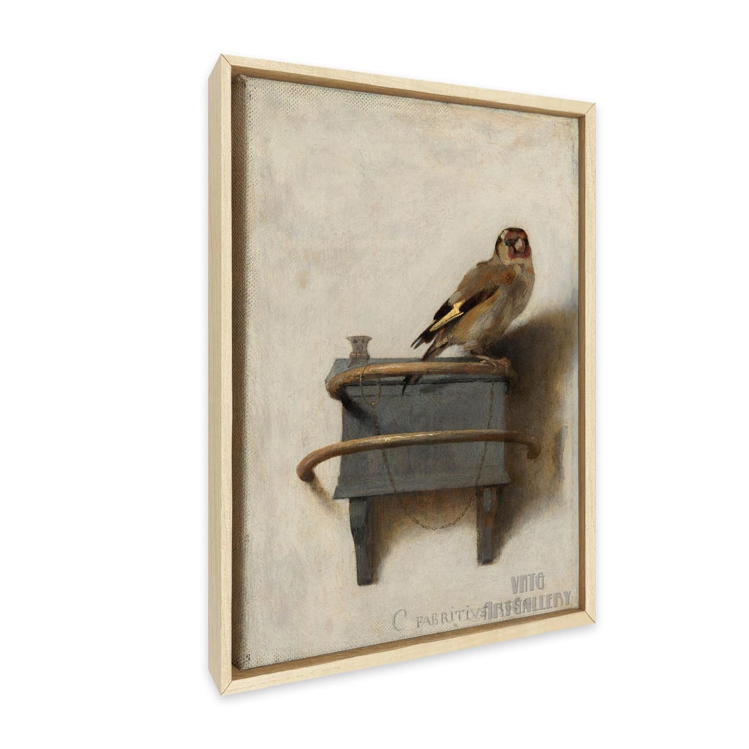 Carel Fabritius : the Goldfinch 1654 Canvas Gallery Wrapped or Framed ...